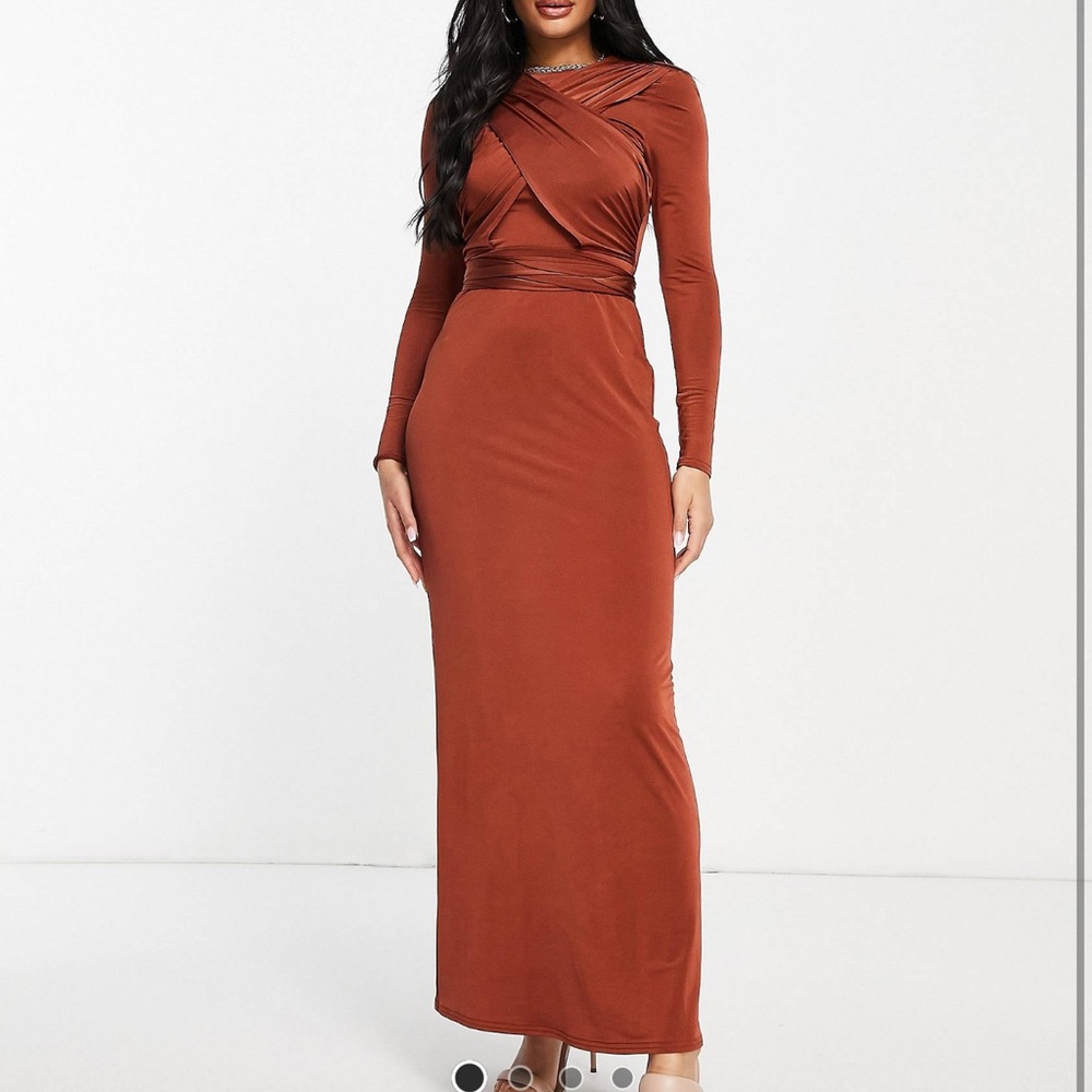 Asos long sleeve maxi dress